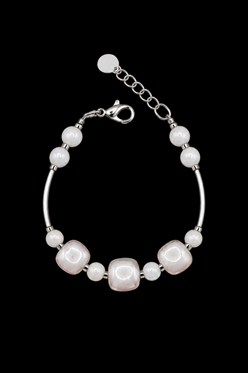 Ariel Weiß — Armband aus Muranoglas