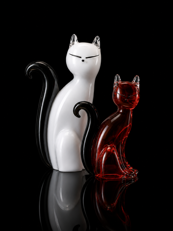 猫 — ムラノガラス彫刻