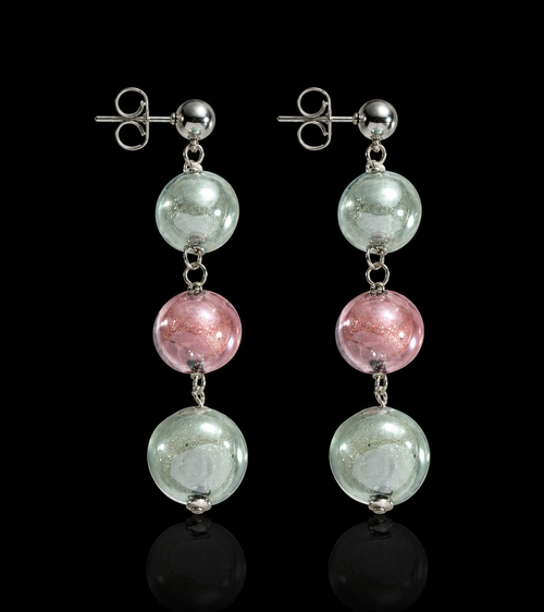 Positano Grey — Murano Glass Earrings