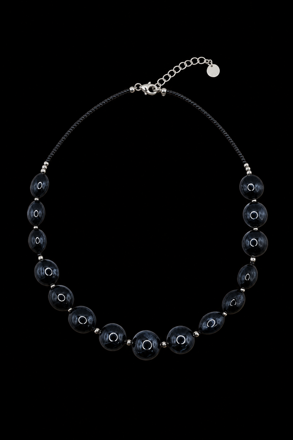 Tosca Black — Murano Glass Necklace