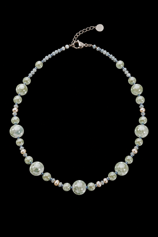 Sorrento Grey — Murano Glass Necklace
