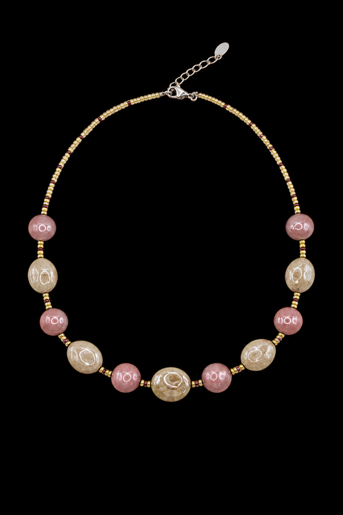Adria Rosa — Collana in Vetro di Murano