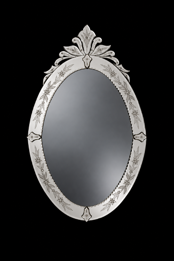 Murano Glass French-Style Mirror — Pompadour