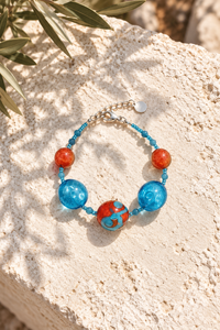 Capri, turkusowa — bransoletka ze szkła Murano