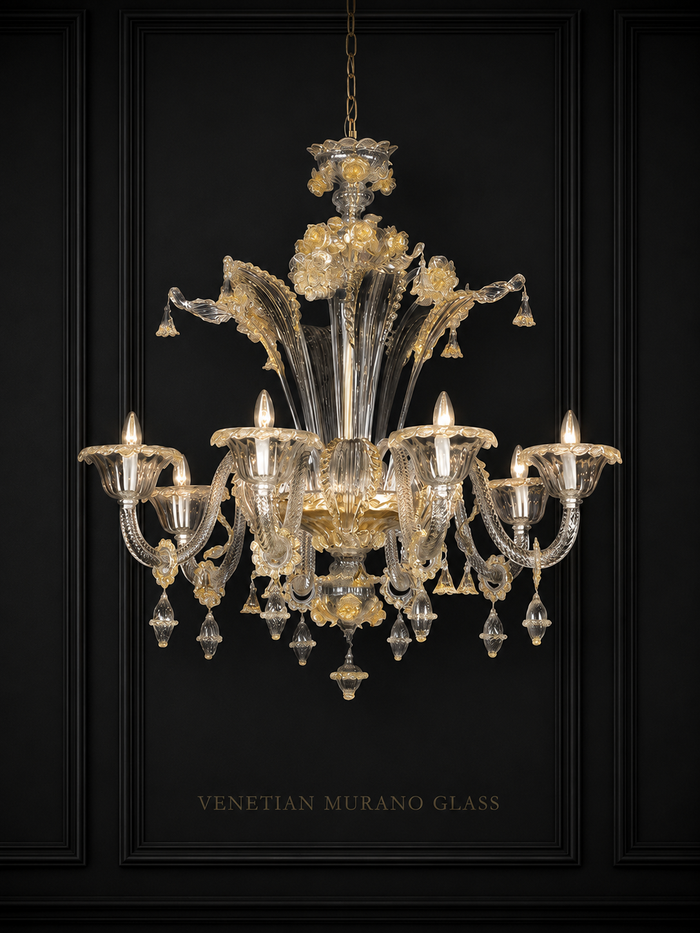 Ducale — Lámpara de Araña en Cristal de Murano