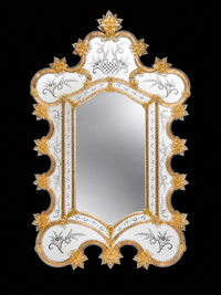 Murano Glass Venetian Mirror — Dogaressa