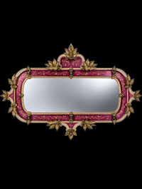 Murano Glass Venetian Mirror — Ametista
