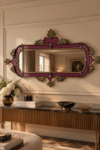 Murano Glass Venetian Mirror — Ametista