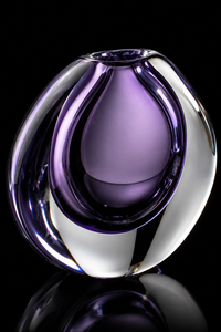 Mila — Murano Glass Round Flat Vase — view 2