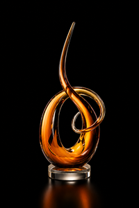 Infinito — Murano Glass Sculpture — Orange