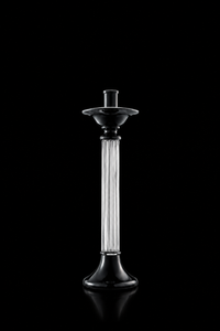 Colonna — Murano Glass Candleholder — Black