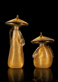 Chinese Figures — Murano Glass Sculpture