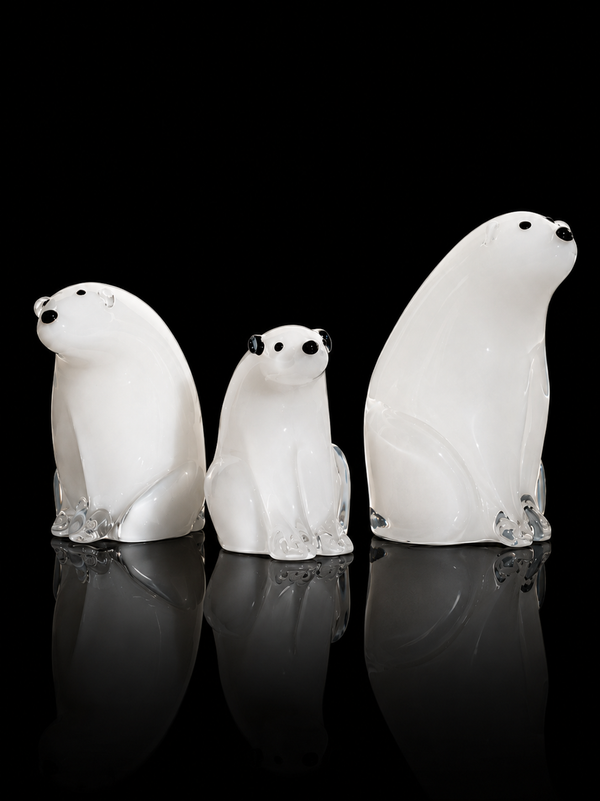Ours Polaire — Sculpture en Verre de Murano