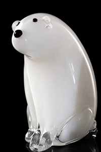 Polar Bear — Murano Glass Sculpture — view 3