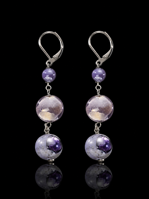 Riviera Viola — Orecchini in Vetro di Murano