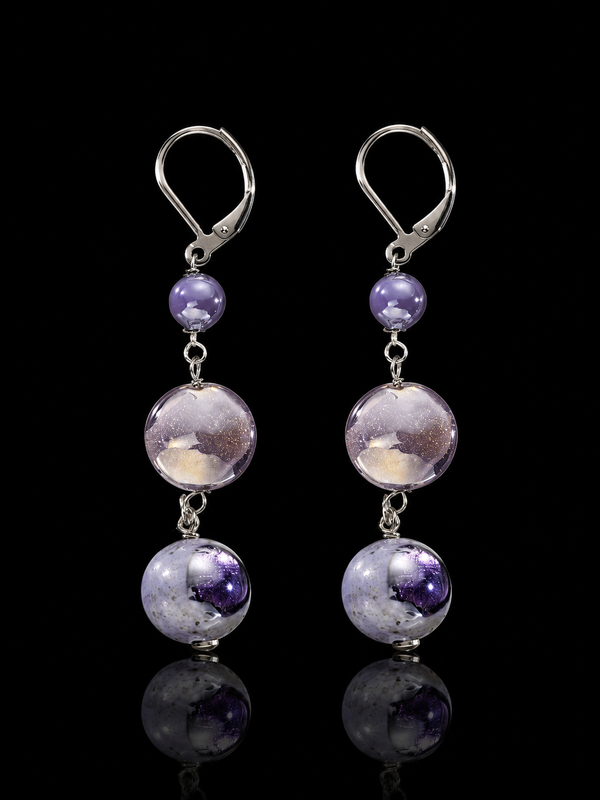 Riviera Viola — Orecchini in Vetro di Murano