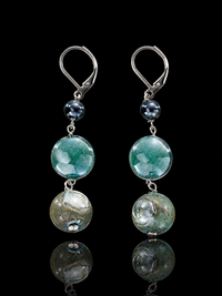Riviera Green — Murano Glass Earrings