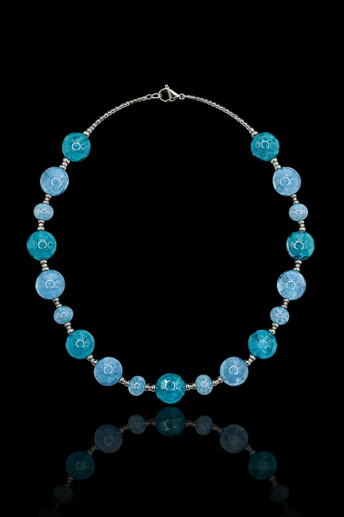 Ischia Azzurro — Collana in Vetro di Murano