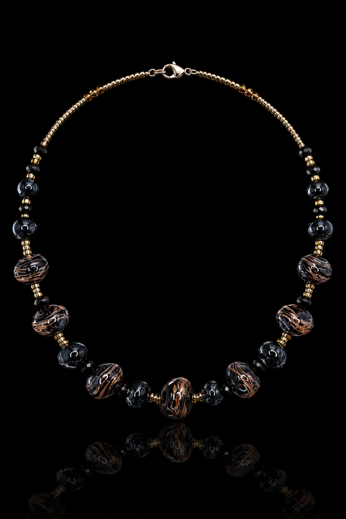 Amalfi Black — Murano Glass Necklace