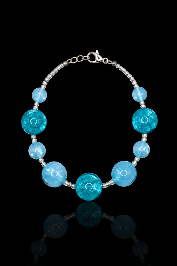 Ischia Azur — Bracelet en verre de Murano