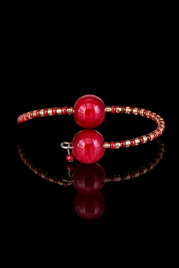 Candy Rouge — Bracelet en verre de Murano