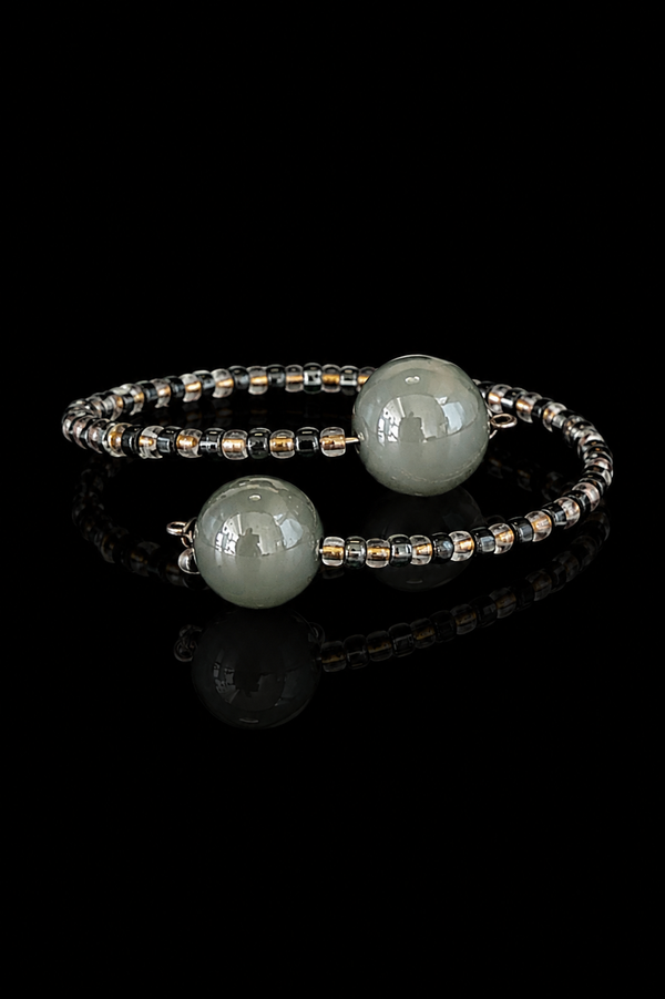 Candy Gris — Bracelet en verre de Murano