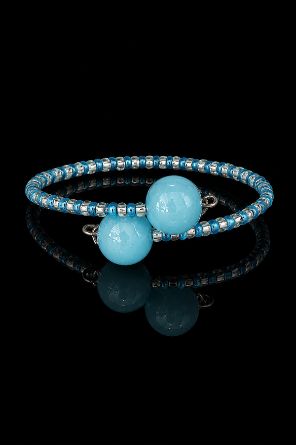 Candy Azur — Bracelet en verre de Murano
