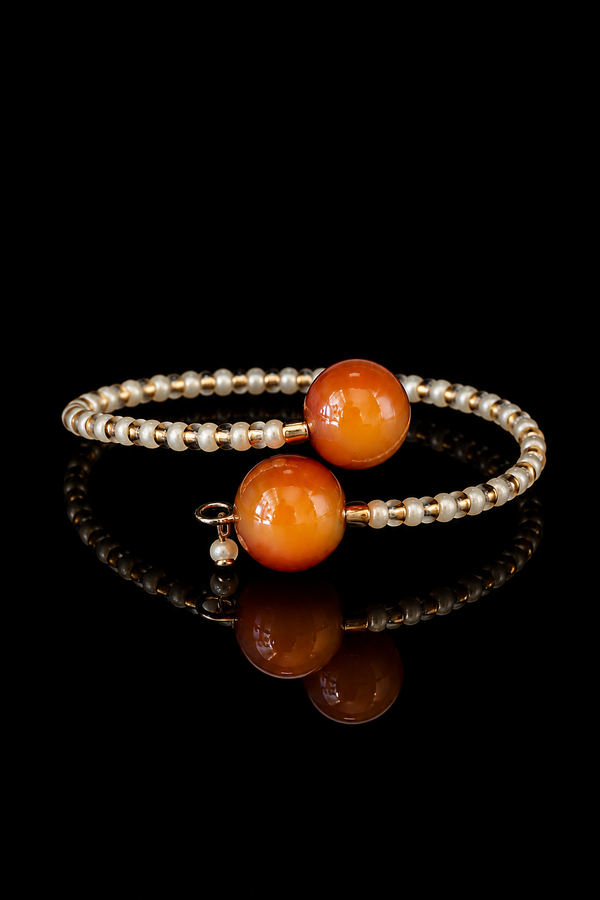 Candy Ambre — Bracelet en verre de Murano