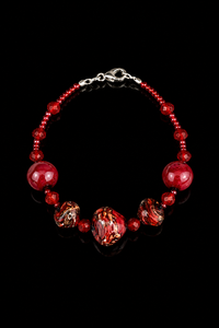 Amalfi Red — Murano Glass Bracelet