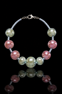 Positano Grey — Murano Glass Bracelet