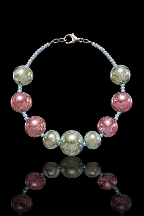Positano Grey — Murano Glass Bracelet