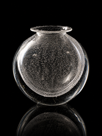 Ghiacciati — Murano Glass Vase — Silver