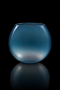 Segreti — Murano Glass Round Vase — Aquamarine