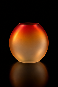 Segreti — Murano Glass Round Vase — Red
