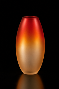 Segreti — Murano Glass Oval Vase — Red