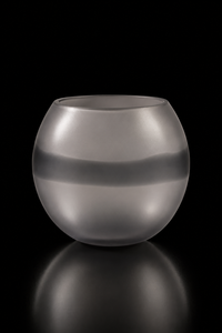 Segretissimi — Murano Glass Round Vase — Grey-1