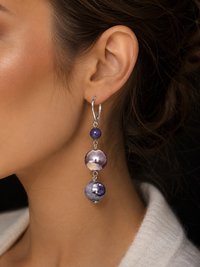 Riviera Violeta — Pendientes de cristal de Murano