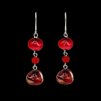 Amalfi Red — Murano Glass Drop Earrings