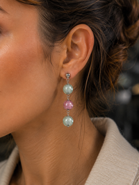 Positano Grey — Murano Glass Earrings