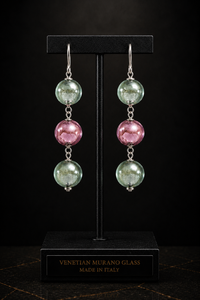 Positano Grey — Murano Glass Earrings