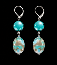 Diva Sea Green — Murano Glass Earrings