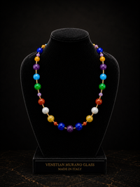 Ischia Multicolor — Lange Halskette aus Muranoglas