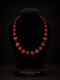 Amalfi Rot — Halskette aus Muranoglas