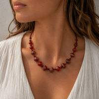 Amalfi Rot — Halskette aus Muranoglas