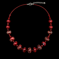 Amalfi Rot — Halskette aus Muranoglas