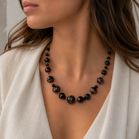 Amalfi Black — Murano Glass Necklace