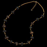 Amalfi Black — Long Murano Glass Necklace