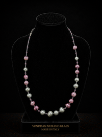 Positano Grey — Long Murano Glass Necklace