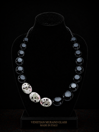Diva Noir — Collier en verre de Murano