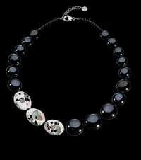 Diva Noir — Collier en verre de Murano